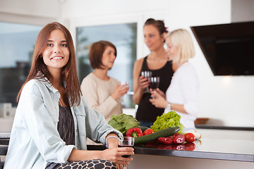 Image showing Casual party at home