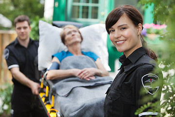 Image showing Ambulance Woman Portrait