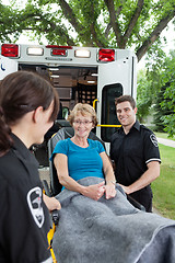 Image showing Ambulance Senior Woman