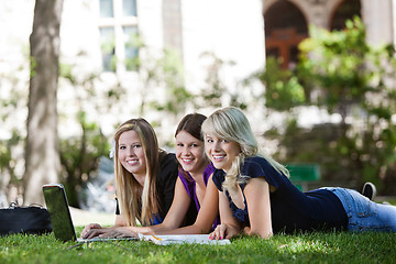 Image showing Girls using laptop