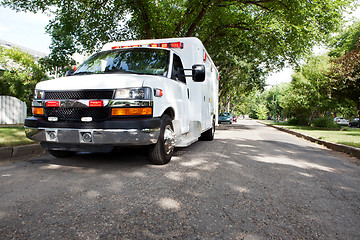 Image showing Ambulance in Residential Area