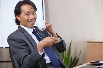Image showing Businessman Drinking Coffee