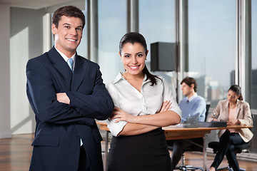 Image showing Smart Businesspeople Smiling
