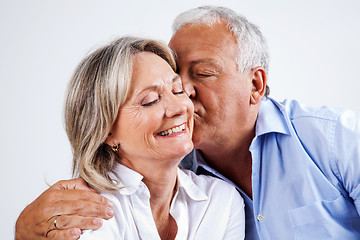 Image showing Husband Kissing Wife on Cheek