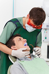 Image showing Patient visiting dentist