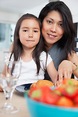 Image showing Cute mother and daughter