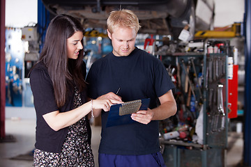 Image showing Mechanic with Upset Customer