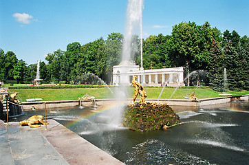 Image showing Peterhof. Fountain Samson.