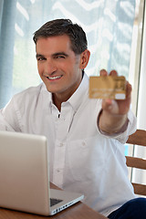 Image showing Man Making Online Purchases