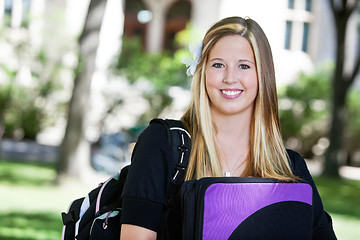 Image showing Sweet looking college girl