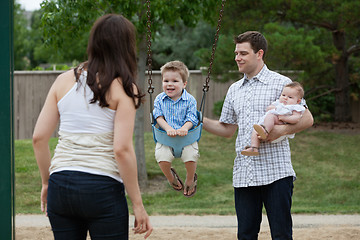 Image showing Family in Playground