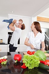Image showing Happy Family in Kitchen