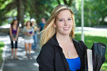 Image showing Young College Girl Portrait