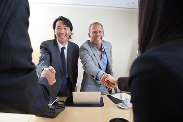 Image showing Business people shaking hands