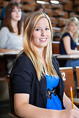 Image showing Student in Lecture Hall