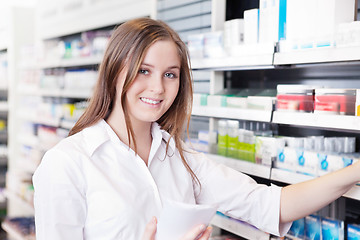 Image showing Pharmacist Working in Pharmacy Drugstore