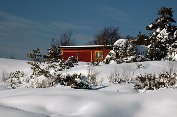 Image showing Red cabin