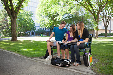 Image showing University Students Doing Homework