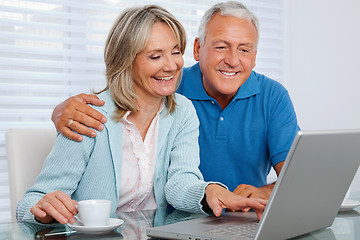 Image showing Happy Couple Using Laptop