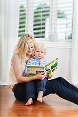 Image showing Mother and Child Reading a Book
