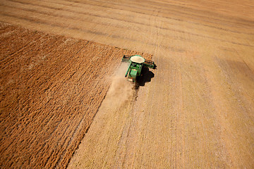 Image showing Lentil Harvest Aerial