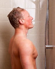 Image showing Man in Shower