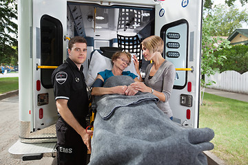 Image showing Senior Woman Ambulance