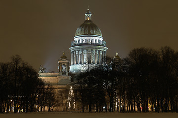 Image showing Saint-petersburg. russsia. the st. isaac's cathedral. view from the alexander's garden
