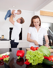 Image showing Family Fun at Home