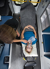 Image showing Senior Woman Receiving Emergency Care