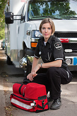 Image showing Confident EMS Paramedic Woman
