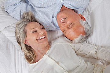 Image showing Couple Lying in Bed