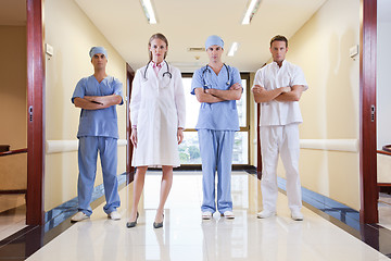 Image showing Team of doctor and nurse standing