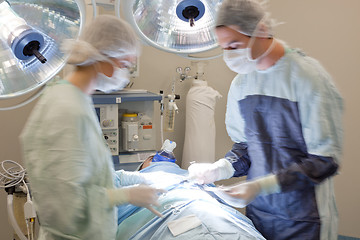 Image showing Medical doctor performing an operation