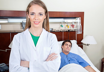 Image showing Confident female doctor