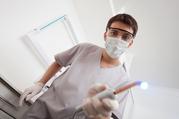 Image showing Dentist with medical equipment