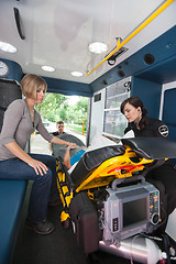 Image showing Elderly Woman in Ambulance