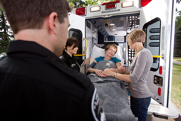Image showing Senior Woman with Paramedics