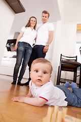 Image showing Child on Floor at Home