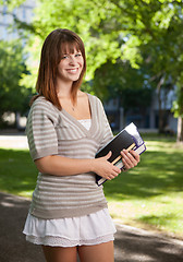Image showing Happy University Student Outdoors