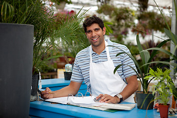 Image showing Young Male Garden Center Employee