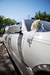 Image showing Luxury wedding car