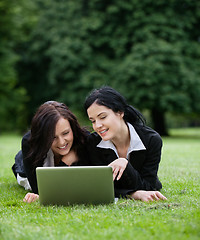 Image showing Female Executives Using Laptop