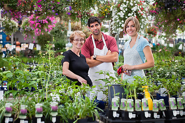 Image showing Florists with female customer