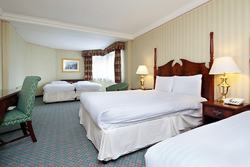 Image showing Interior of Hotel Bedroom