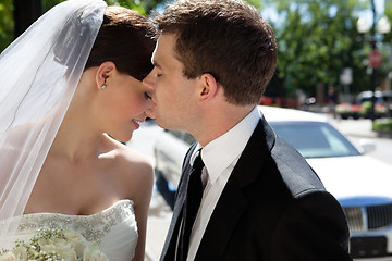 Image showing Romantic Newlywed Couple