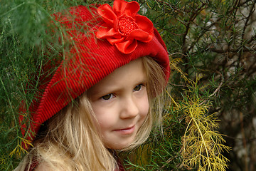 Image showing the girl in red hat