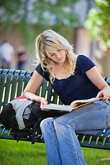 Image showing Female Student Studying