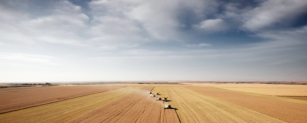 Image showing Harvest Aerial Landscape