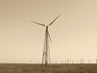 Image showing wind turbines power station